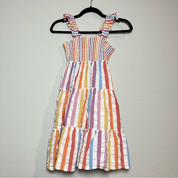 Roller Rabbit Other - Roller Rabbit Striped Rainbow Ruffle Dress Girls Size 10Y